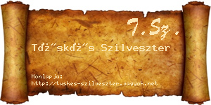 Tüskés Szilveszter névjegykártya