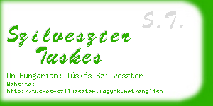 szilveszter tuskes business card